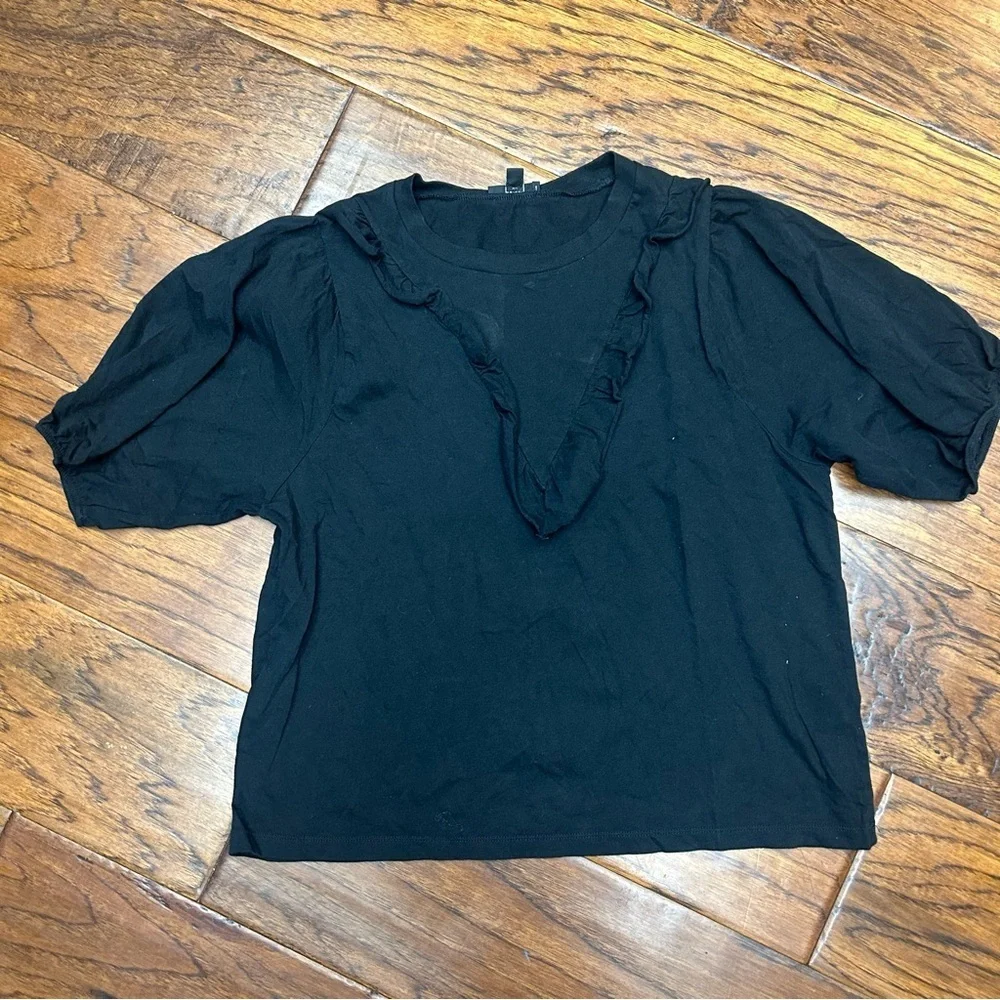 J. Crew Ruffle Bib T-Shirt‎